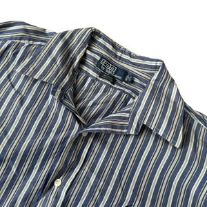 100% Cotton Polo By Ralph Lauren Andrew Striped Button Down